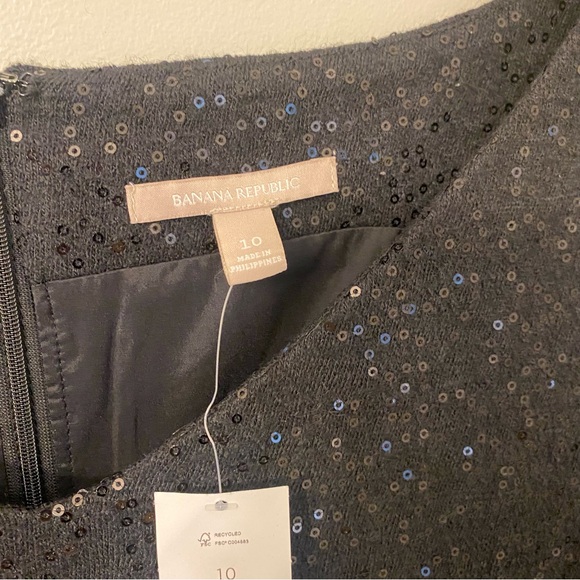 Banana Republic Wool Dress With All Over Sequins Size 10 - Picture 7 of 10